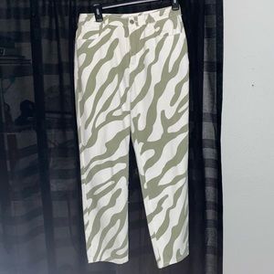 Shein Zebra Print Jeans